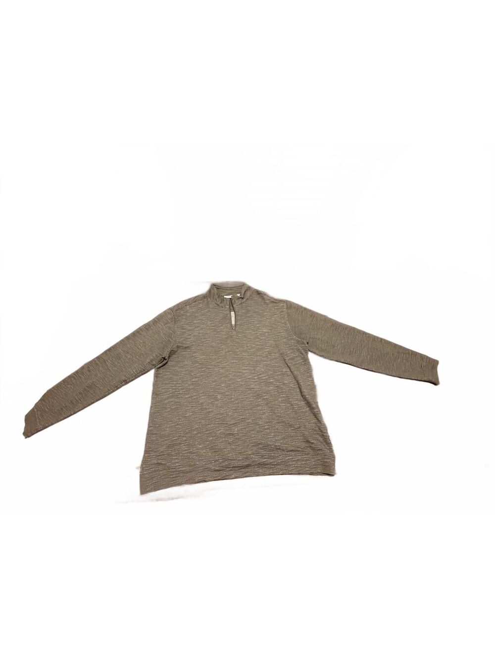 ROWM Men's Olive Green Long Sleeve Cowl Neck 1/4 Zip Top XL